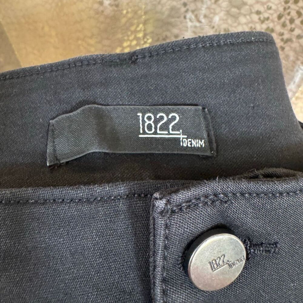 1822 Denim Gia Ankle Skinny Jeans Soft Stretchy Black NWT 12 Petite - Picture 3 of 11